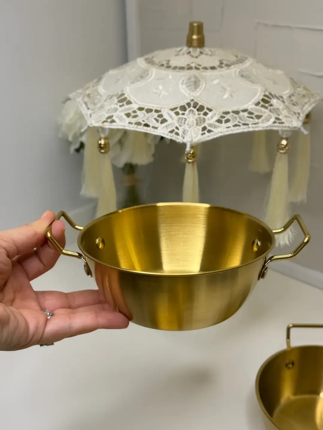 4lü Çift Kulplu Gold Sunumluk Sahan — görsel 4
