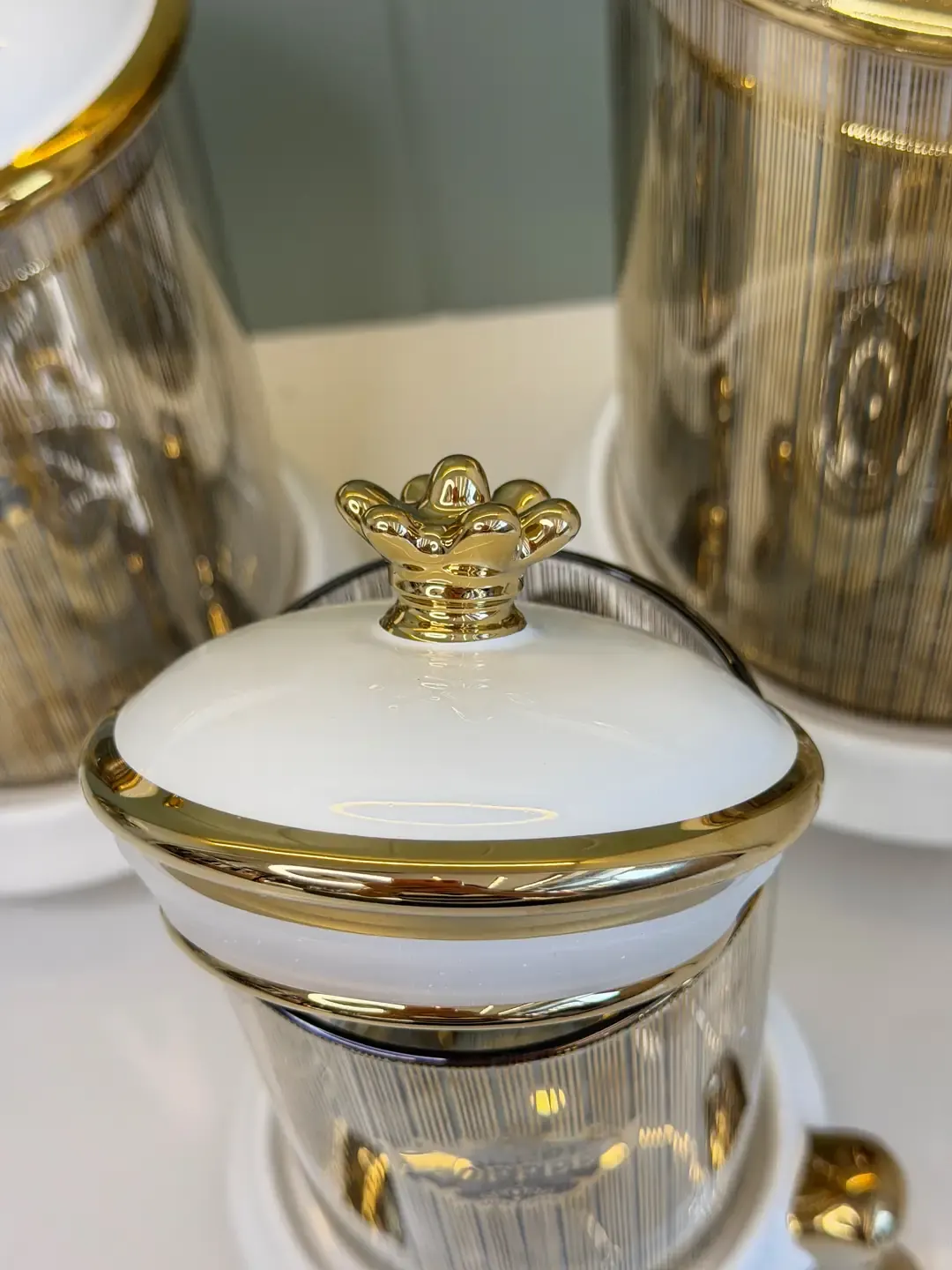 3lü Luxury Cam Kavanoz Beyaz — görsel 2