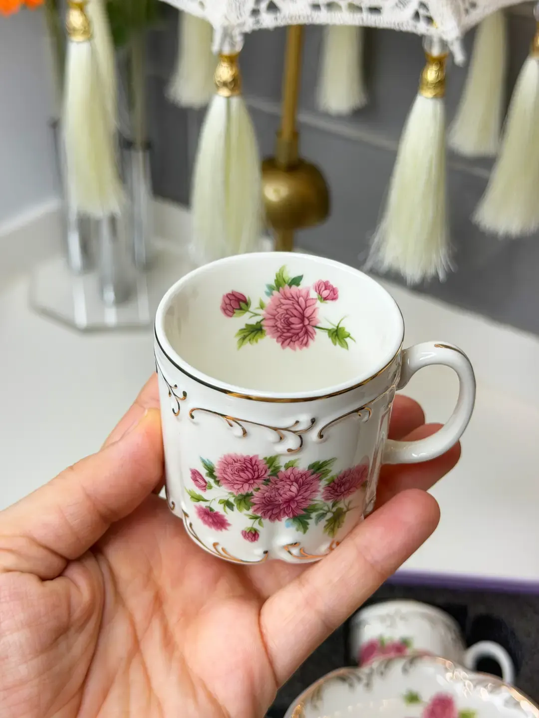 Vivienne 6 Kişilik Porselen Türk Kahvesi Fincanı — görsel 3