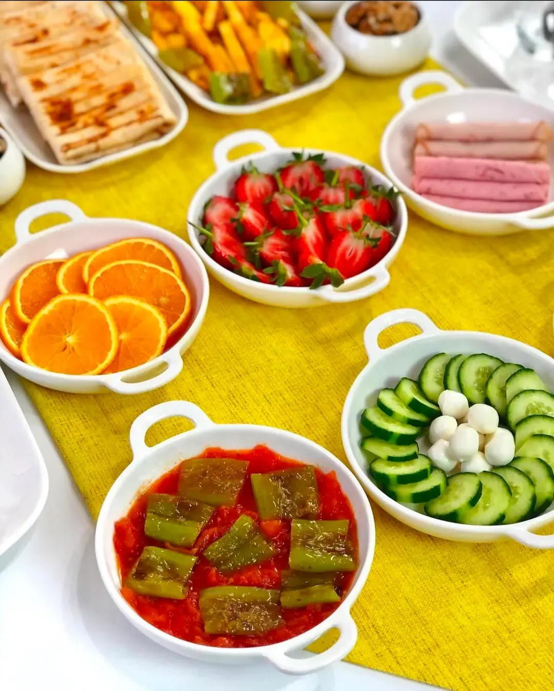 6lı Porselen Kulplu Meze / Kahvaltı Sunum Tabağı — görsel 3