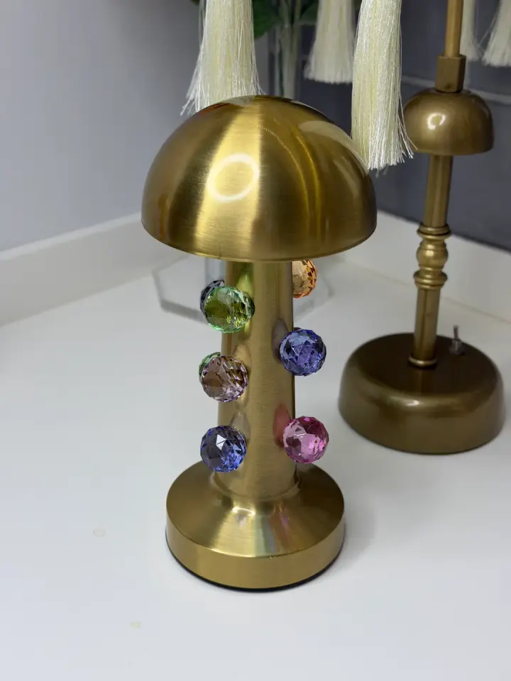 Kristal Taşlı Gold Led