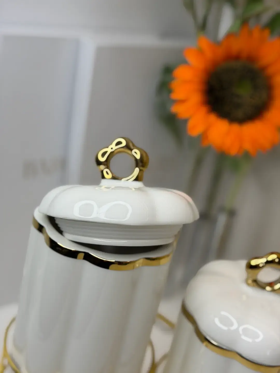 Manolya Gold Standlı Çay/Şeker/Kahve Kavanozu — görsel 4