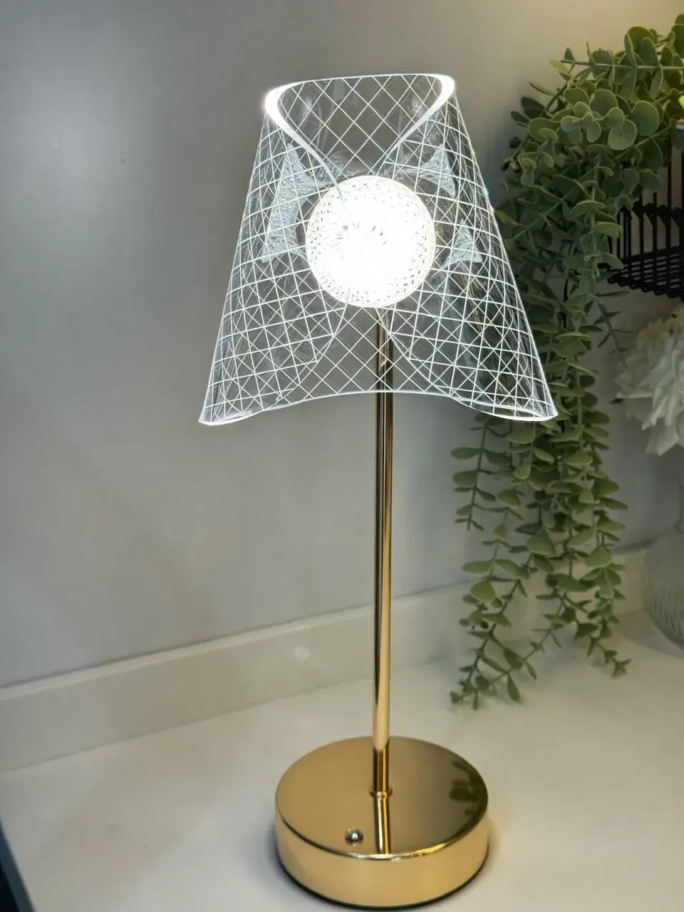 Meva Büyük Boy Gold Dokunmatik Led — görsel 2