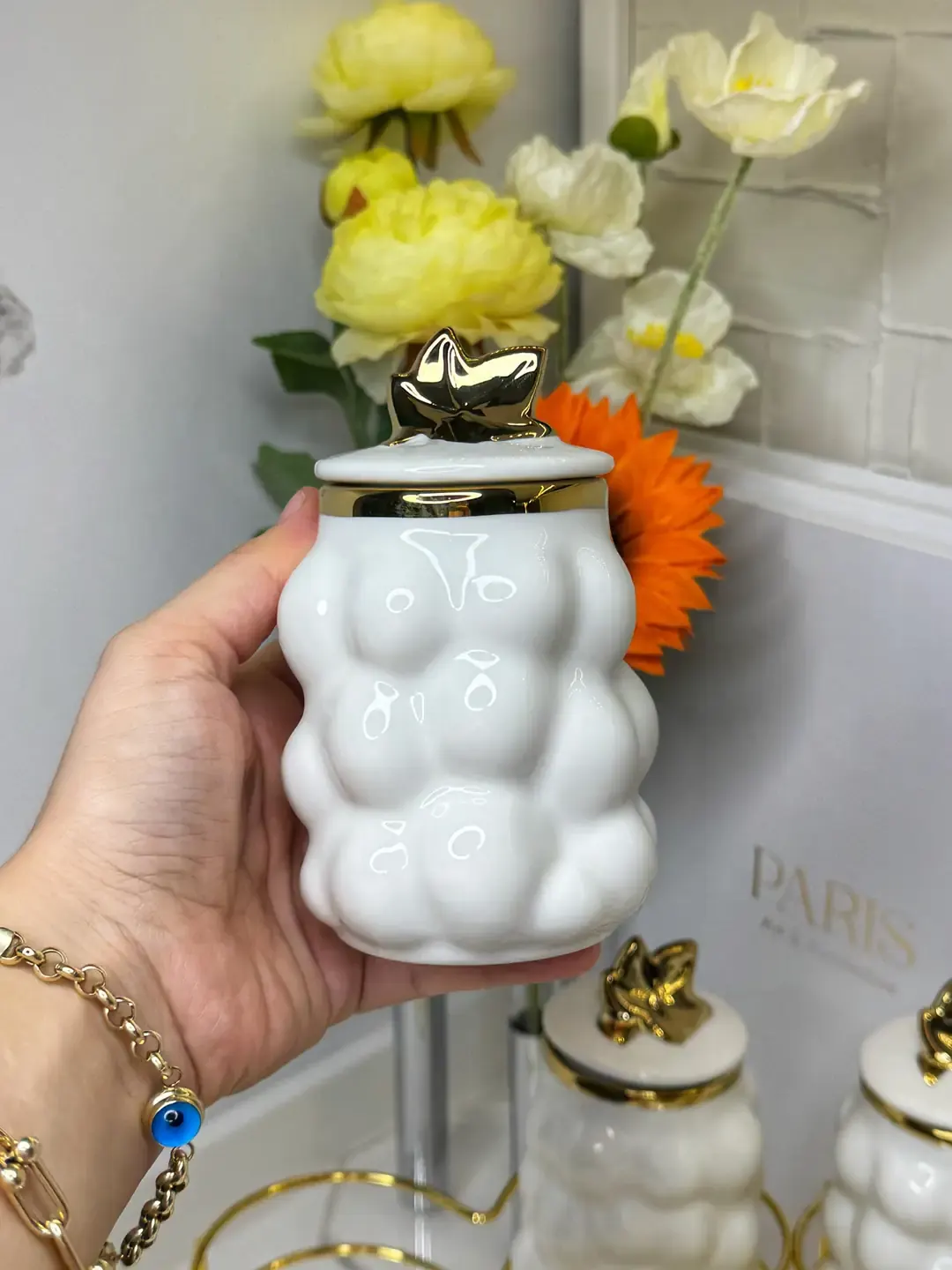 Bubble Standlı Porselen 7li Baharat Takımı — görsel 3