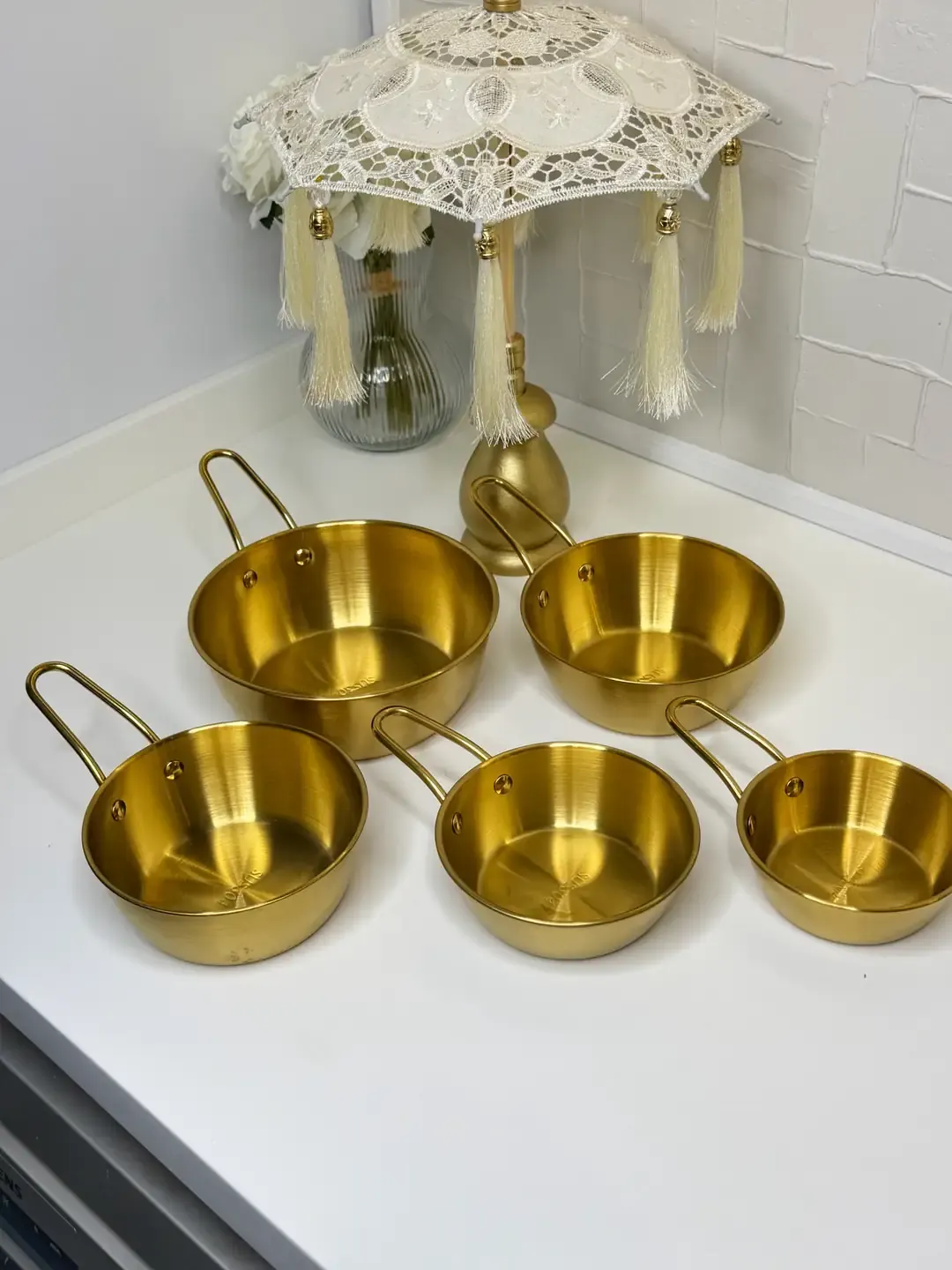 5li Tek Kulplu Gold Sunumluk Tava