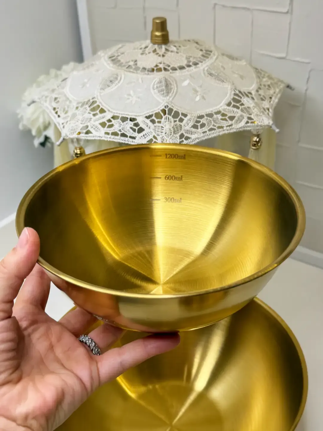 3lü Gold Karıştırma Kabı / Sunum Kasesi — görsel 4