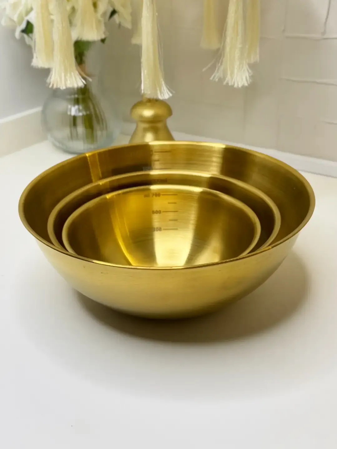 3lü Gold Karıştırma Kabı / Sunum Kasesi — görsel 2