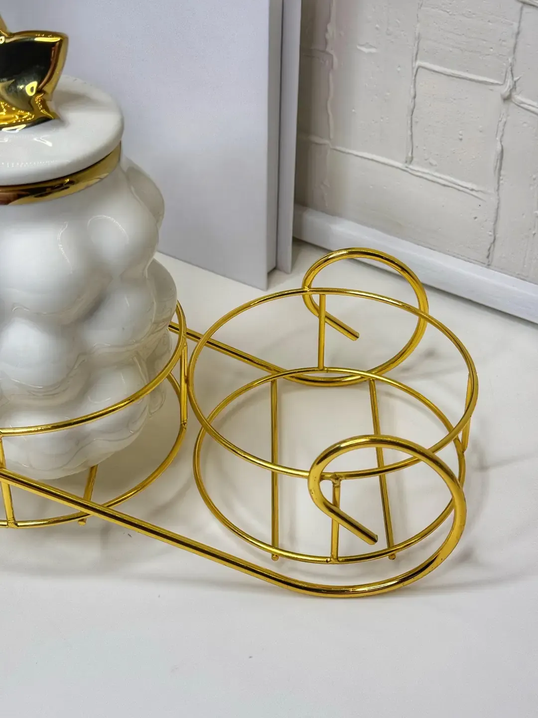 Bubble Gold Standlı Porselen Baharatlık — görsel 5