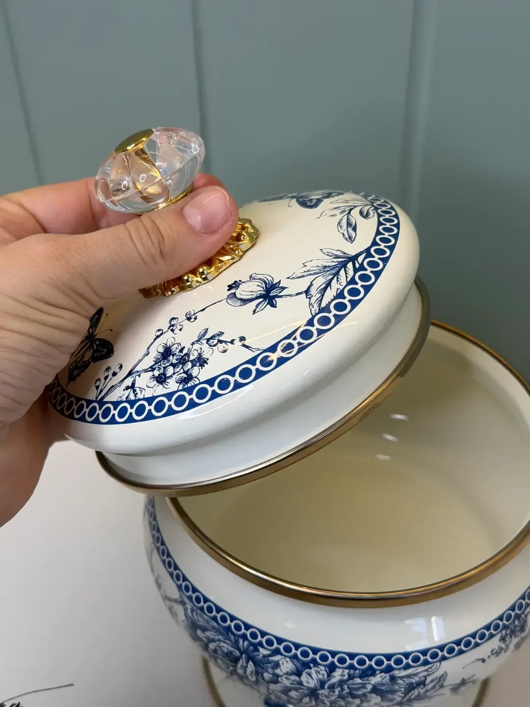 Maison Blue Kavanoz & Şekerlik Emaye Set — görsel 5