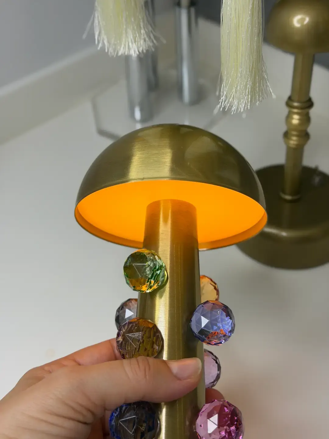 Kristal Taşlı Gold Led — görsel 3