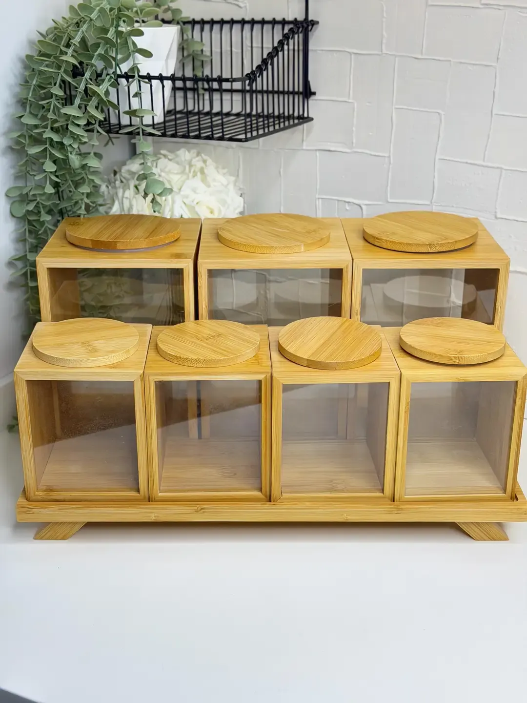 Katze 7li Bambu Standlı Baharatlık — görsel 2