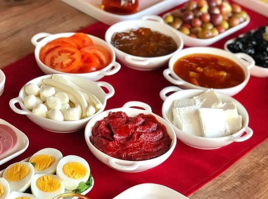 6lı Porselen Kulplu Meze / Kahvaltı Sunum Tabağı — görsel 2