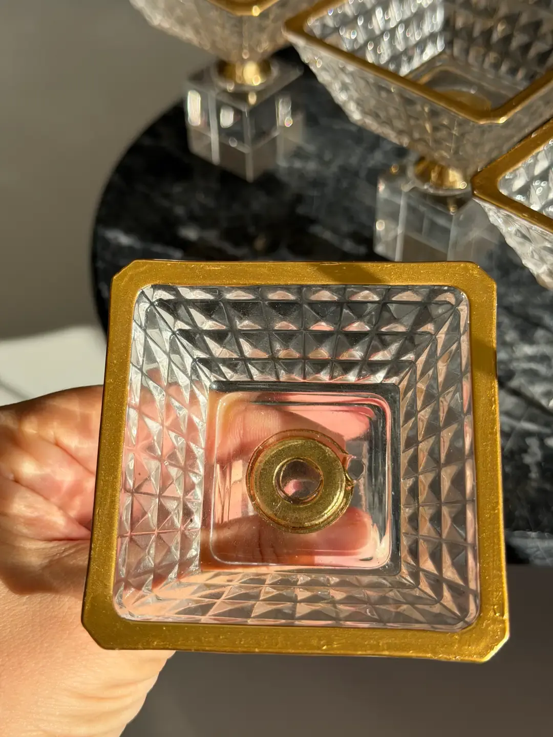 6lı Küp Ayaklı Gold Drajelik Kase — görsel 4