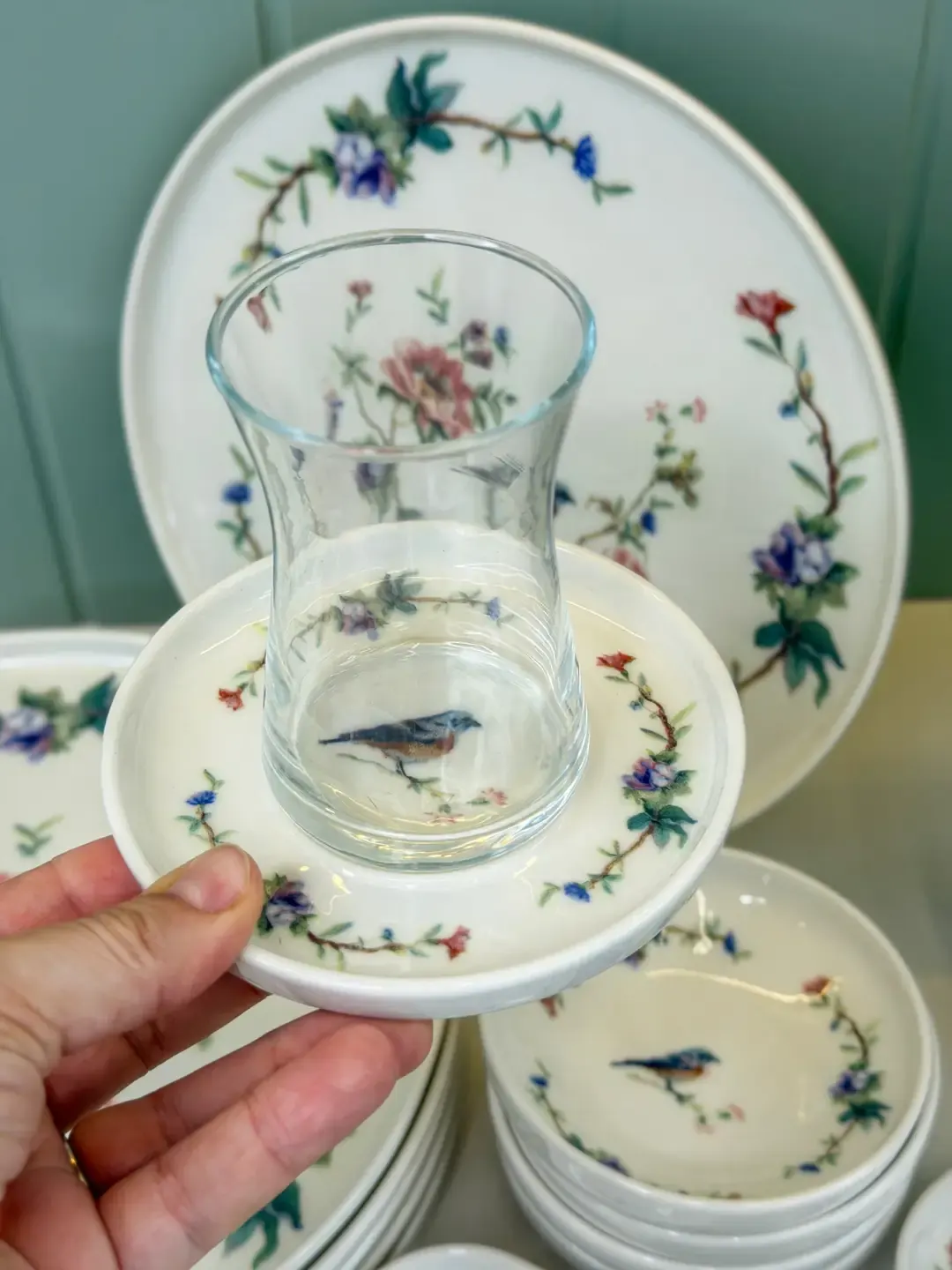 Bird & Flowers 29 Parça 6 Kişilik Porselen Kahvaltı Takımı — görsel 4