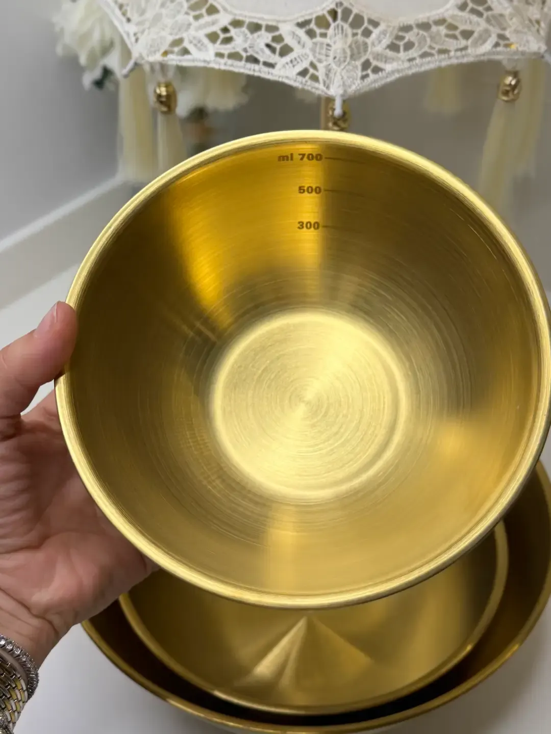 3lü Gold Karıştırma Kabı / Sunum Kasesi — görsel 7