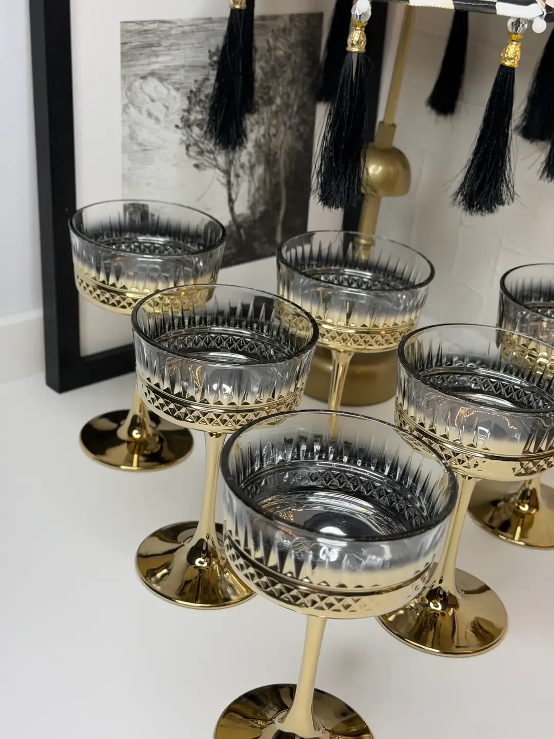 Paşabahçe Gold Detaylı Ayna Model 6lı Cup — görsel 2