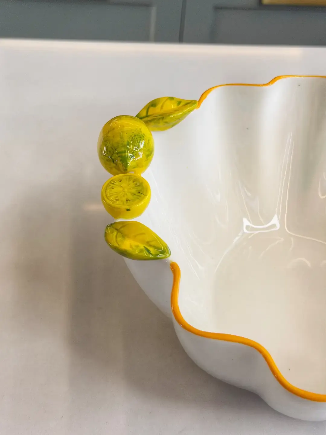 Limon Model Porselen Derin Meyve / Salata Tabağı — görsel 2