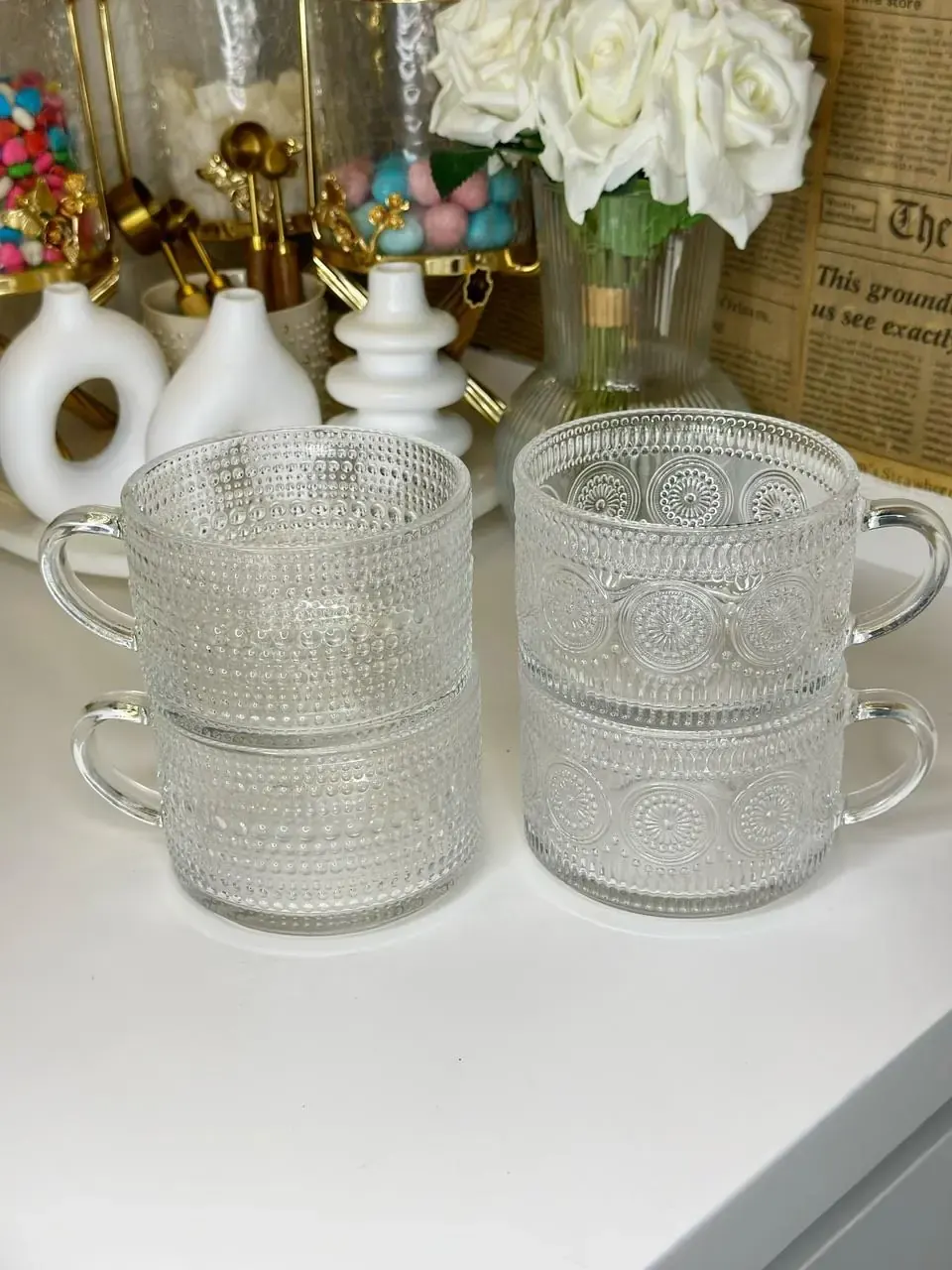 4 lü Cam Kase / Cup