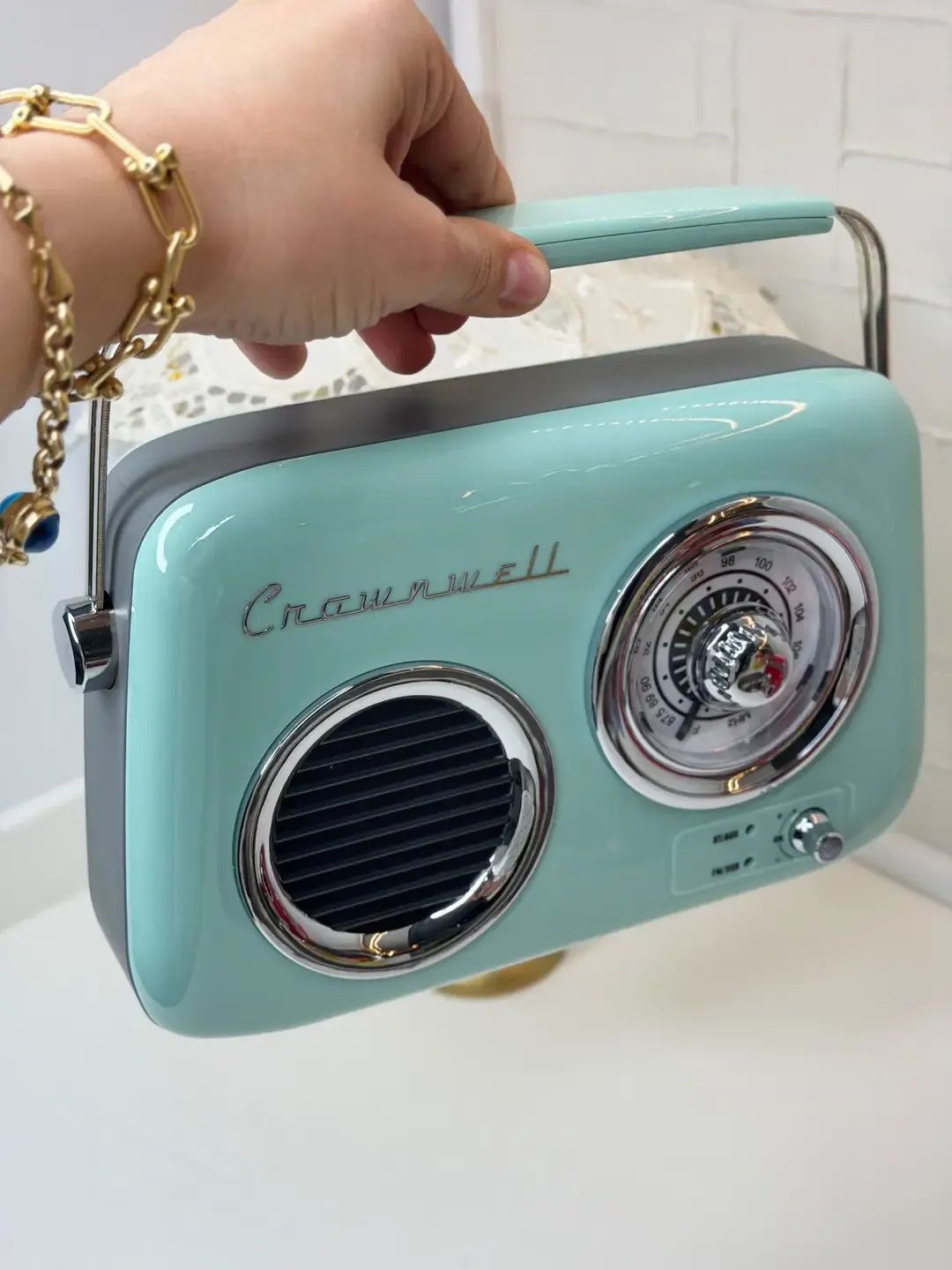 Su Yeşili Retro Radyo (Usb - Bluetooth - Şarjlı) — görsel 2