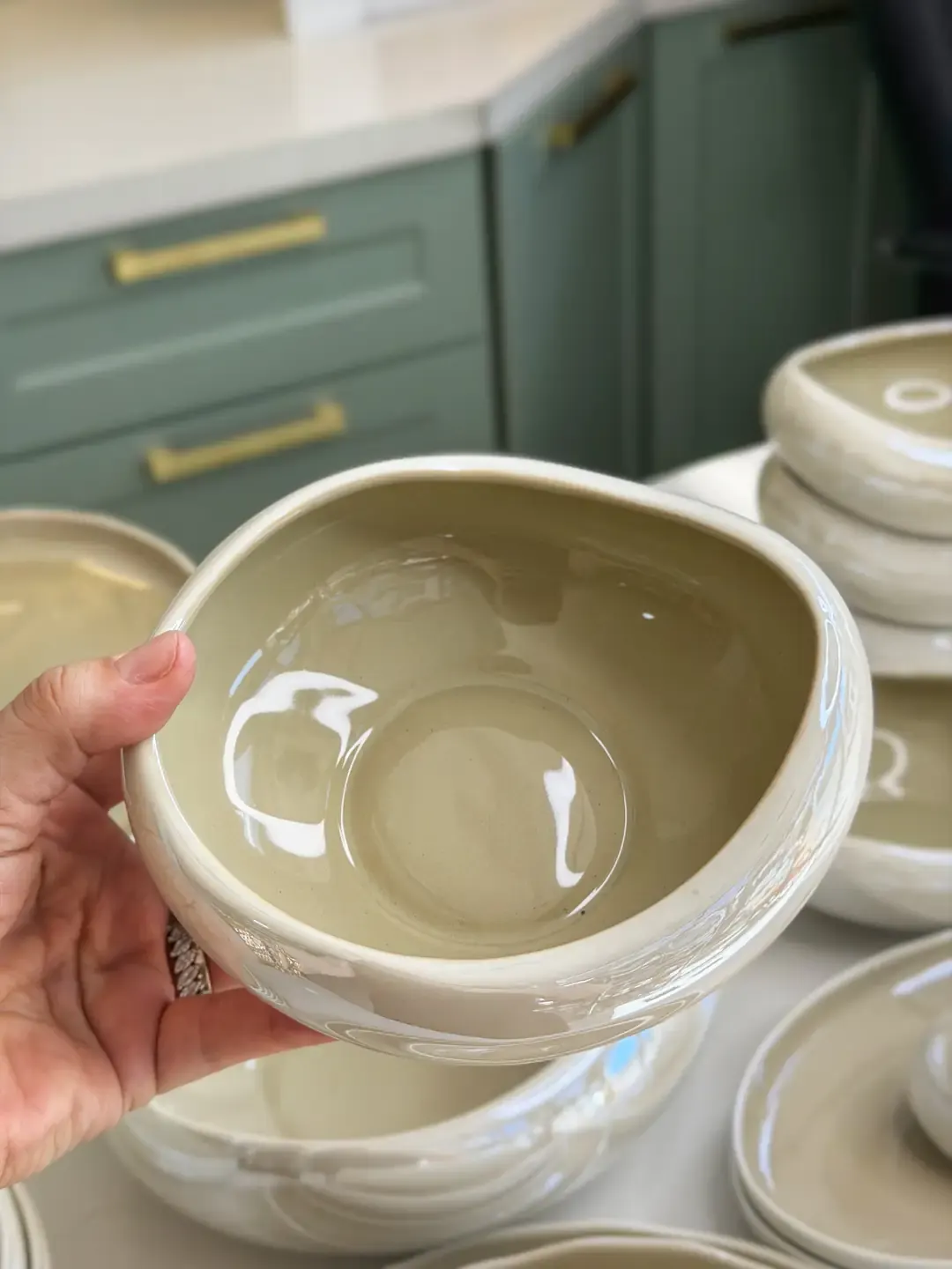 29 Parça Sedefli Çift Renk Porselen Yemek Takımı — görsel 5