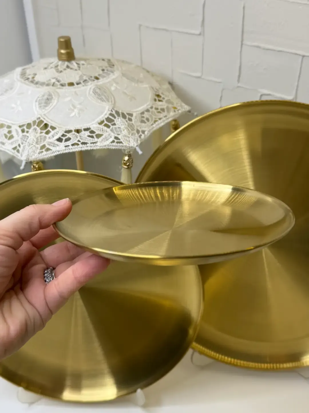 17 cm Gold Tatlı Tabağı — görsel 2