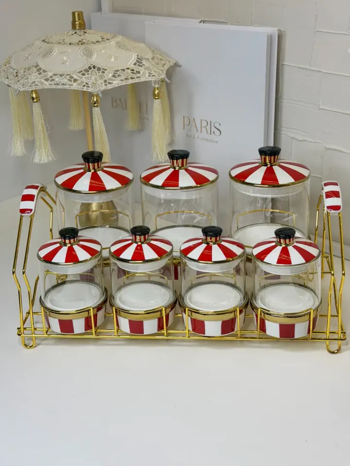 Jingle 7li Gold Standlı Baharatlık