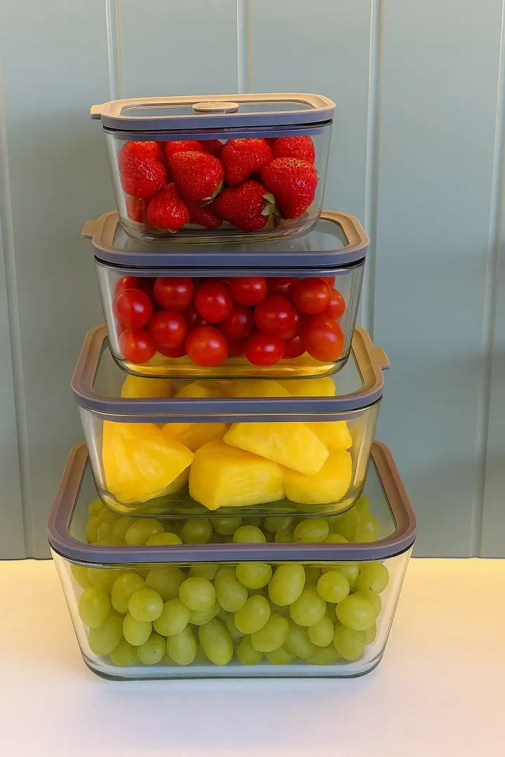 Heilo 4lü Vakumlu / Saklama Kabı Füme