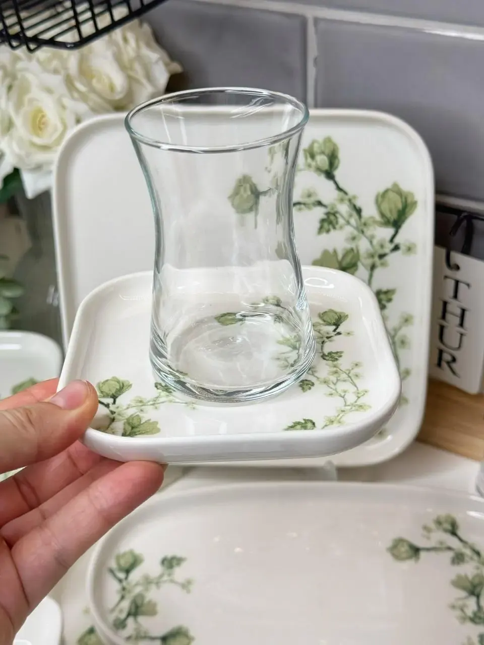 Flora 29 Parça 6 Kişilik Kare Tabaklı Kahvaltılık — görsel 5