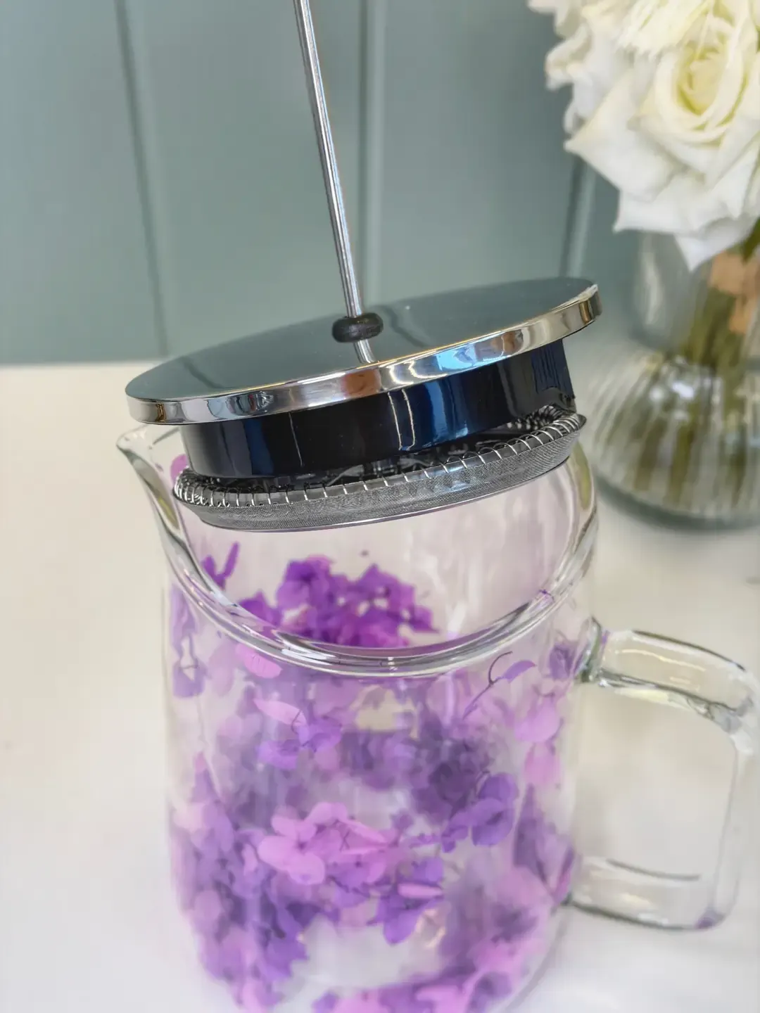 Çift Cidarlı Mor French - Press Sürahi (Orta Boy) — görsel 2