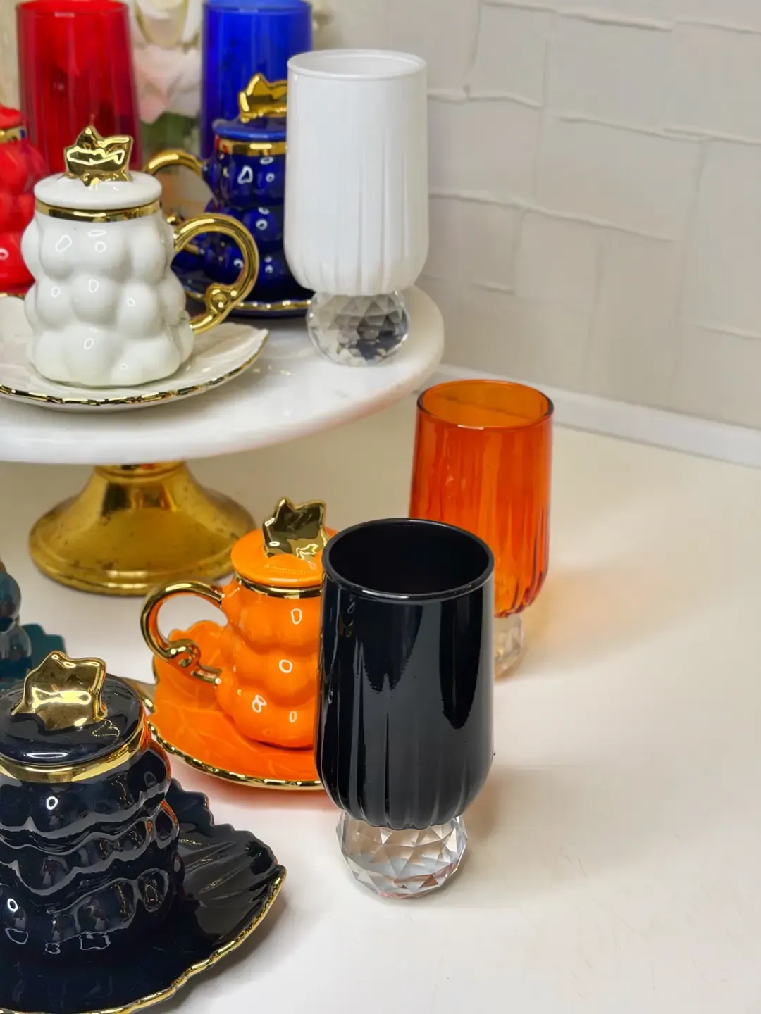 Bubble Türk Kahvesi Fincanı & Kahve Yanı Su Bardağı Set — görsel 3