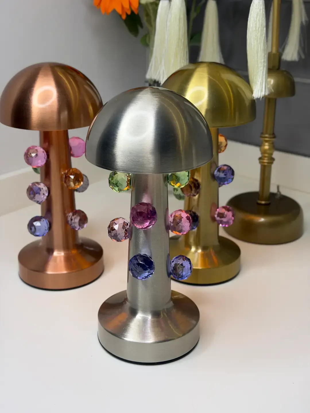 Kristal Taşlı Gold Led — görsel 5