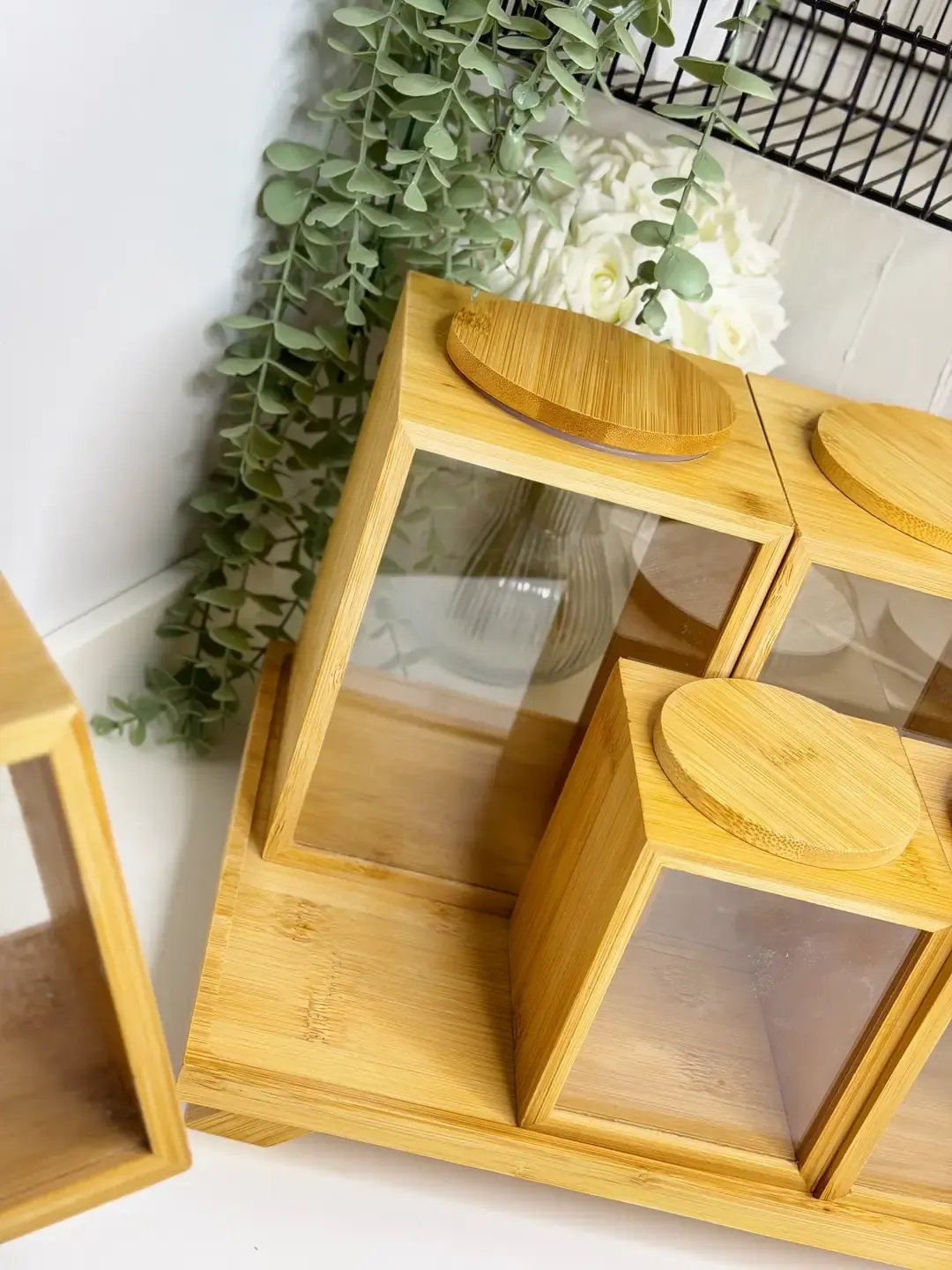 Katze 7li Bambu Standlı Baharatlık — görsel 3