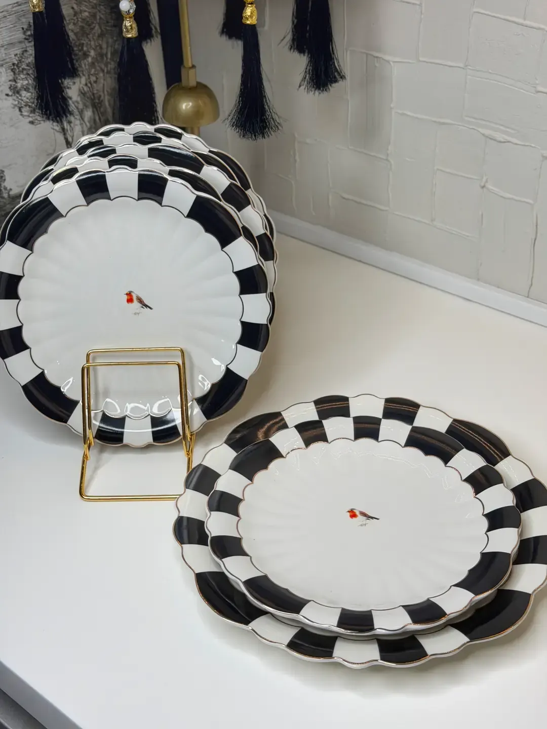 Pouli 7 Parça Porselen Luxury Pasta / Servis Seti