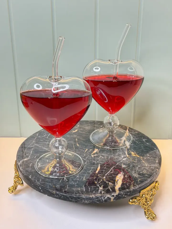 2li Kalp Bardak & Pipet