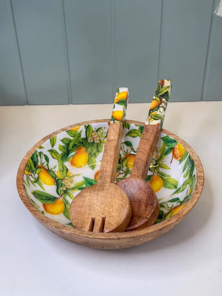 Mango Ağacı Limon Kase + 2li Servis Kaşık Seti