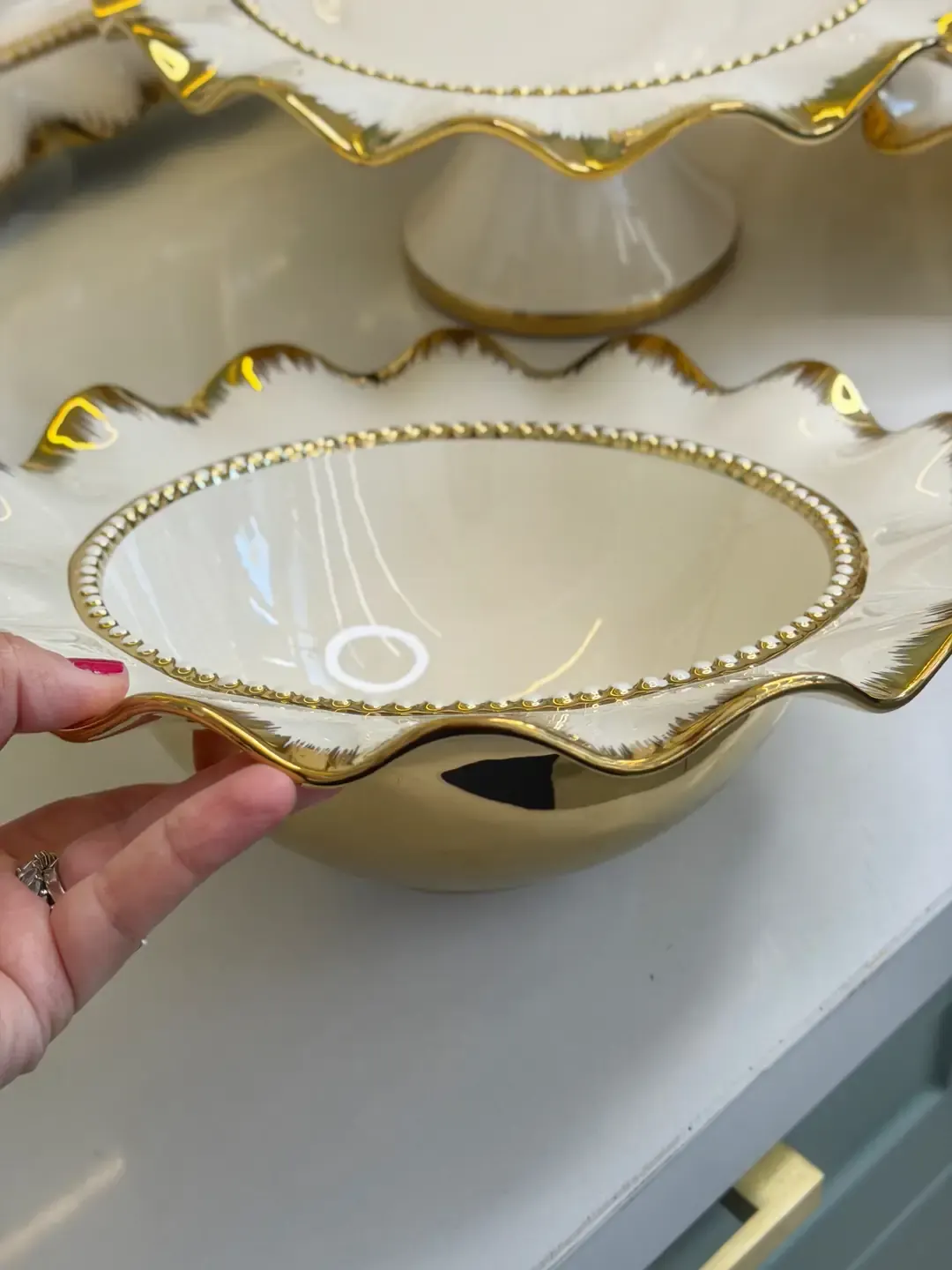 5li Sunum Servis Seti Gold — görsel 3