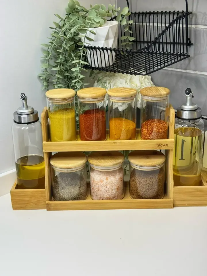 Lattas Tezgah Üzeri Baharatlık / Yağdanlık Set