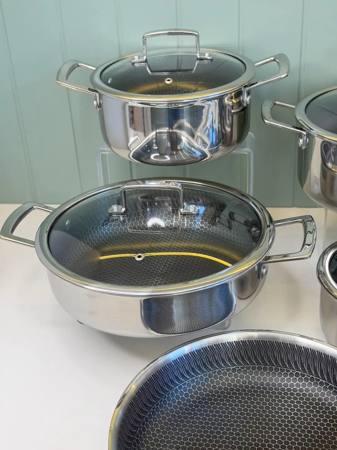 9 Parça Thermo Steel Paslanmaz Çelik Tencere Seti — görsel 4