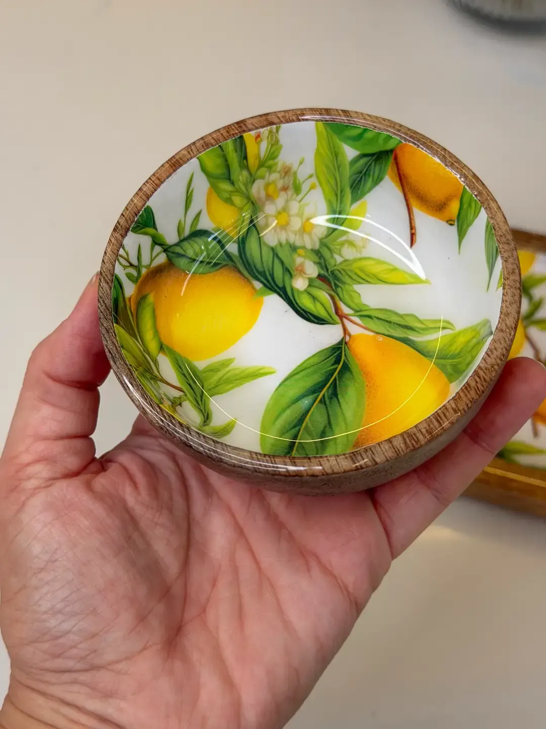 Mango Ağacı Limon Desen 3lü Dikdörtgen Tabaklı Sunum — görsel 3