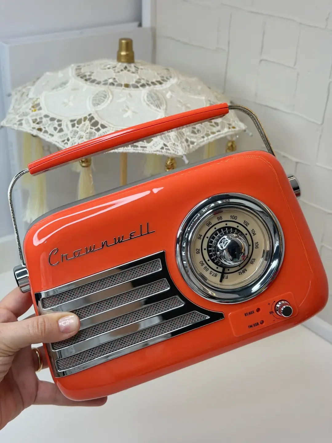 Turuncu Retro Radyo (Bluetooth - Usb - Şarjlı) — görsel 2