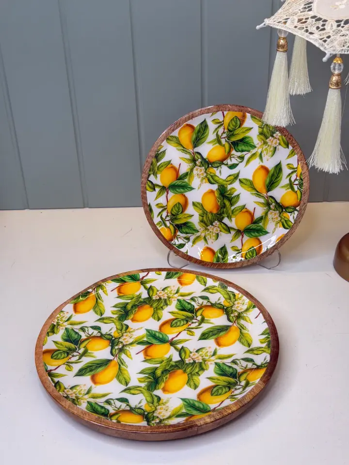 Mango Ağacı Limon Model Pasta Tabağı (1 adet)