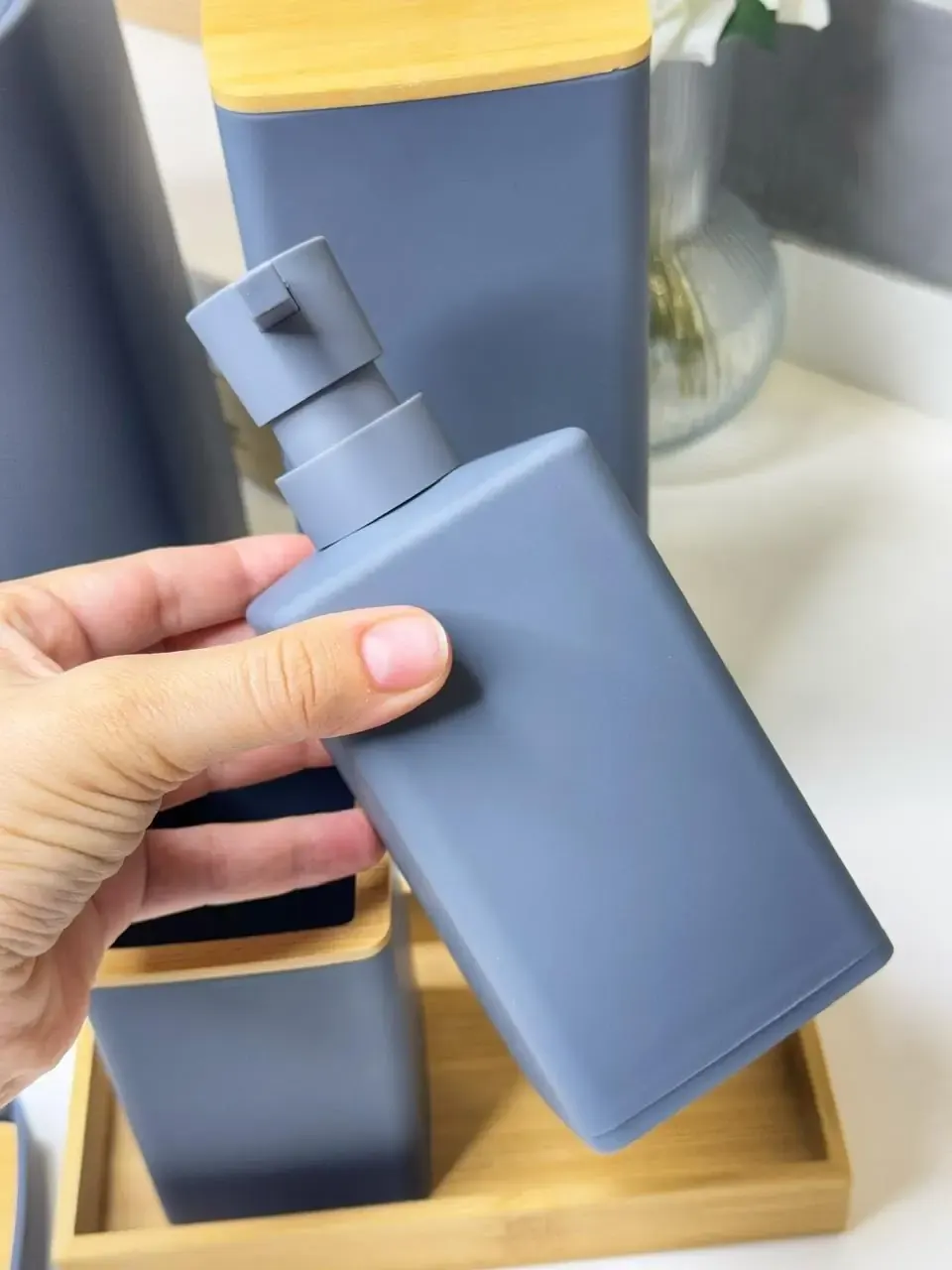 Moi 6 Parça Banyo Seti Gri — görsel 3