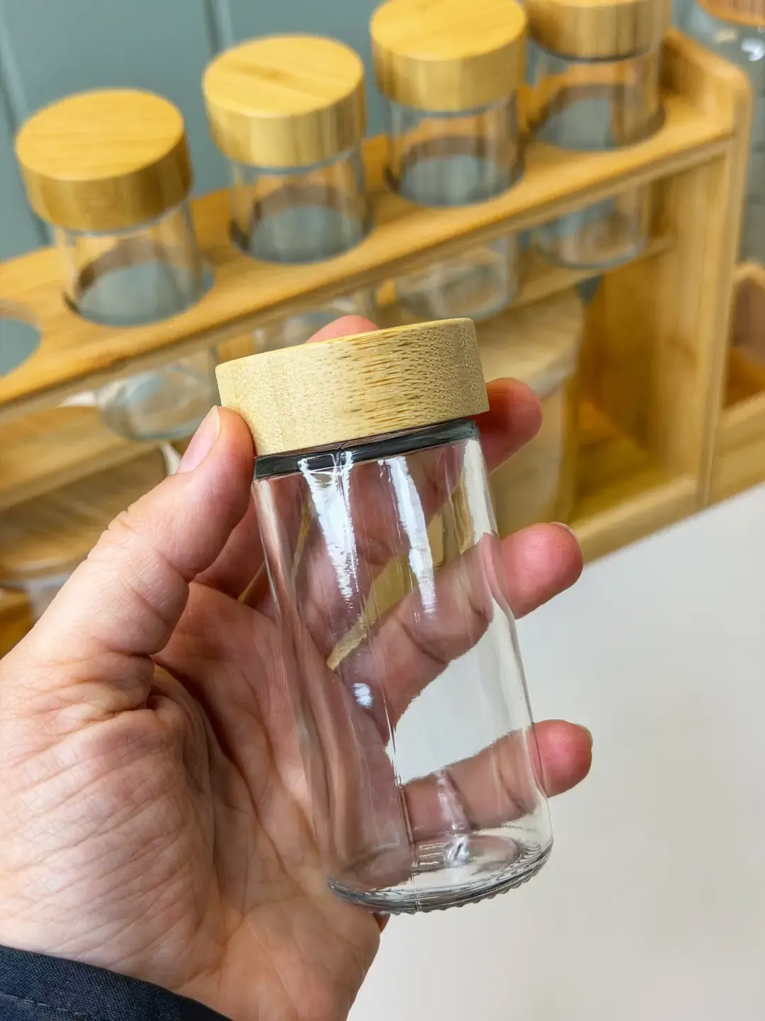 Bambu Standlı Baharatlık / Yağdanlık — görsel 3