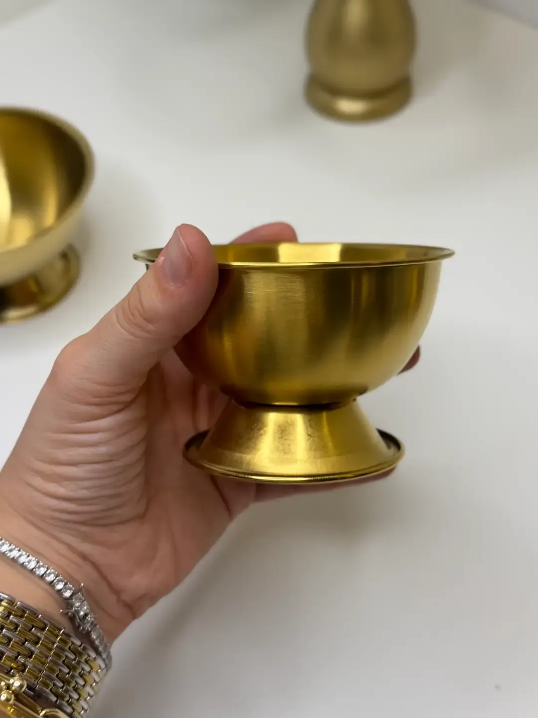 Küçük Boy Gold Ayaklı Sunumluk — görsel 2