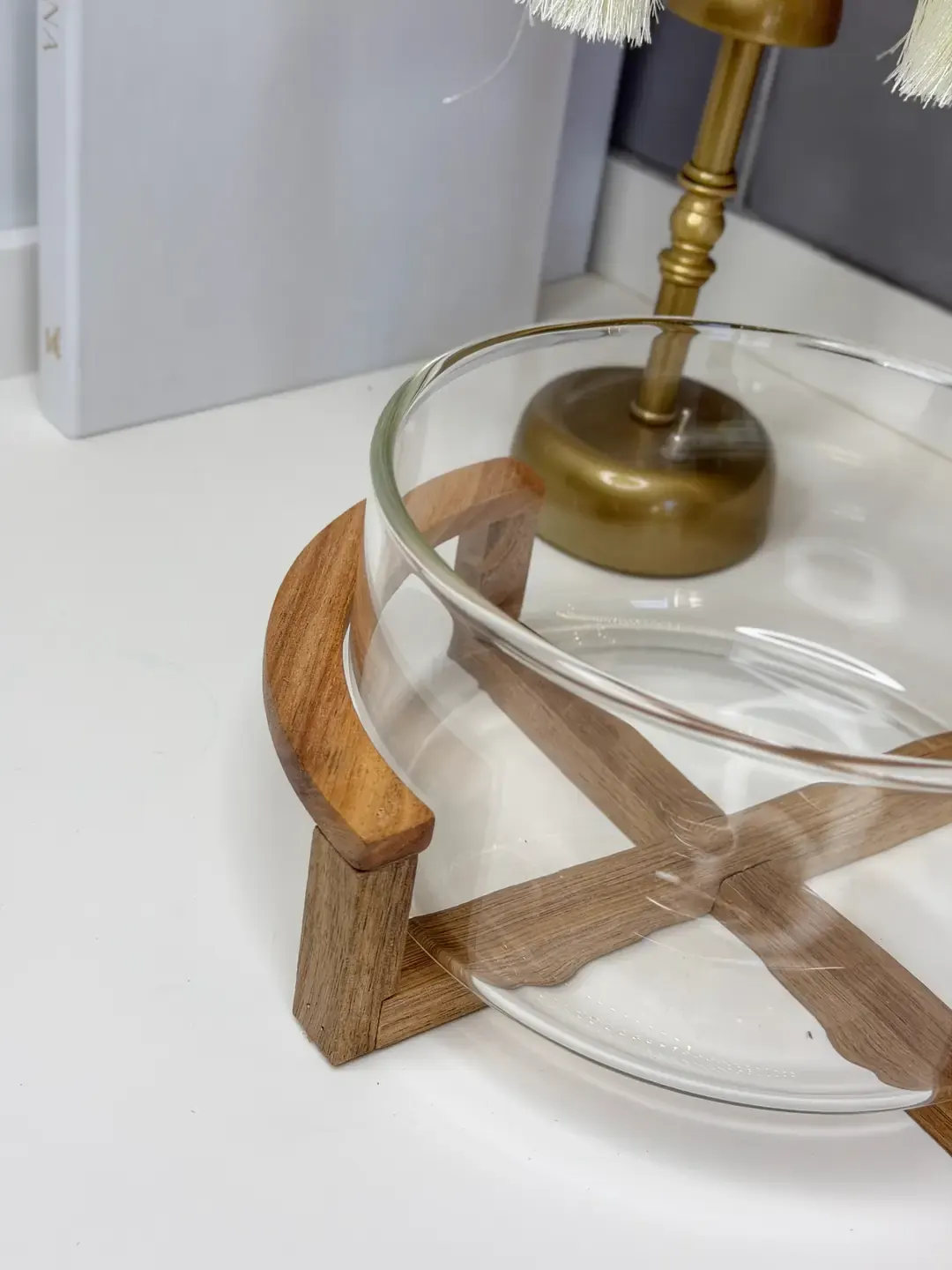 Akasya Standlı Cam Salata / Meyve Kasesi (20.10 cm) — görsel 5
