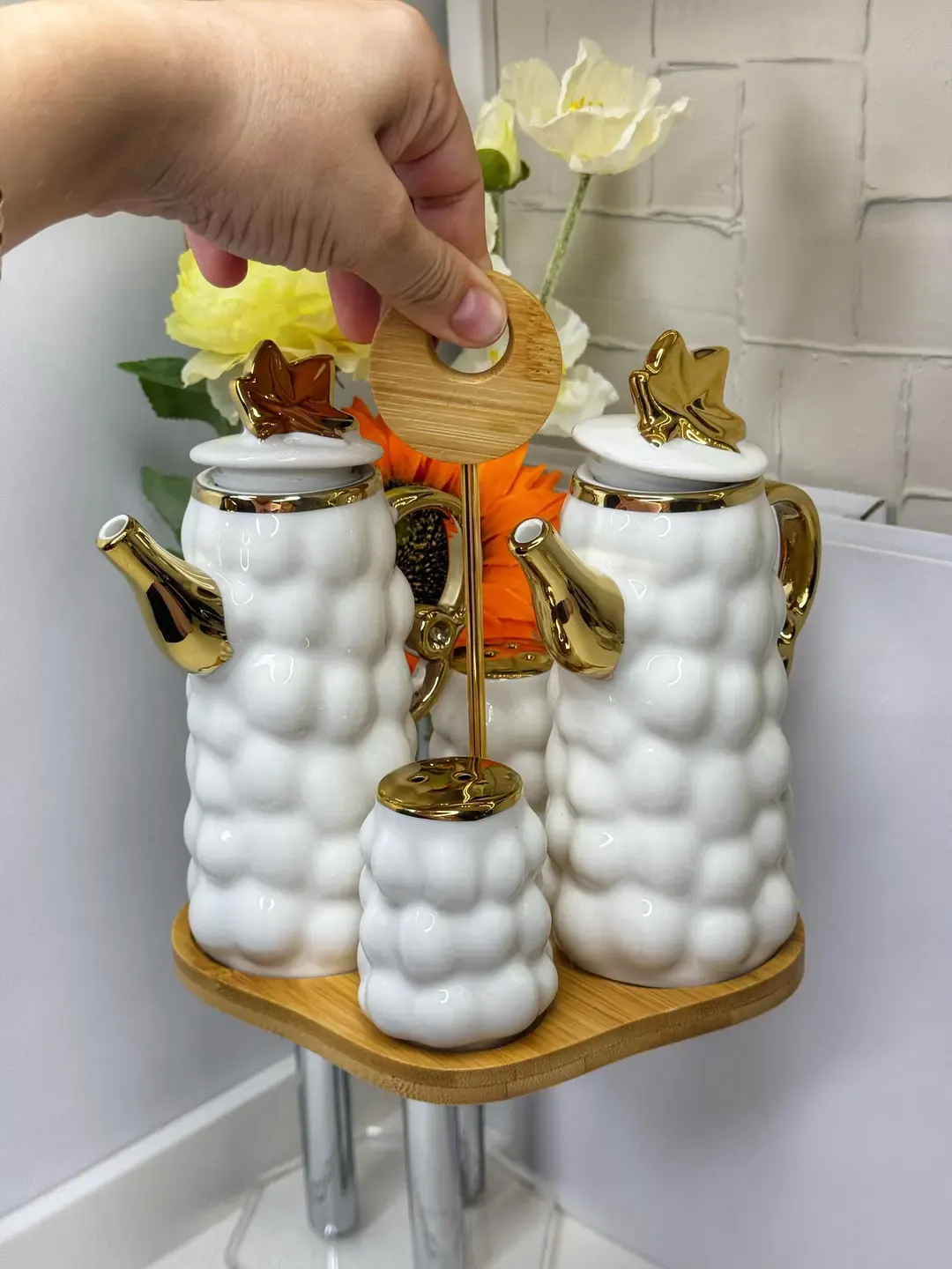 Bubble Masa Üzeri Yağdanlık/Tuzluk Set — görsel 4