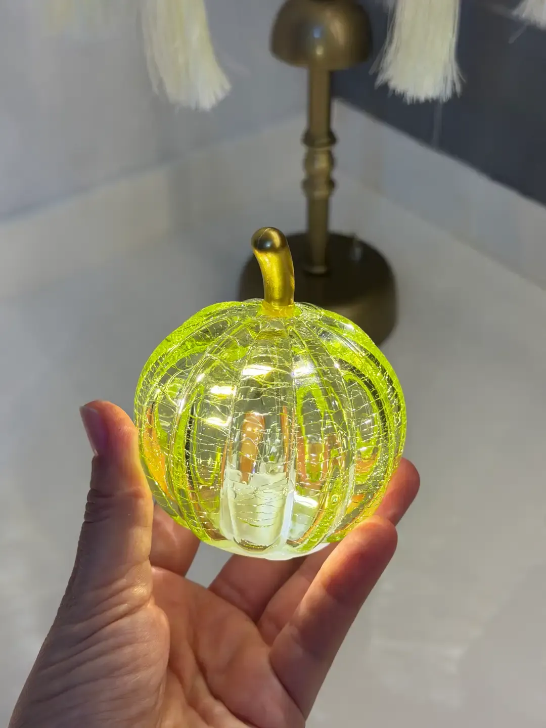 Mini Dekoratif Kabak Led Yeşil — görsel 2