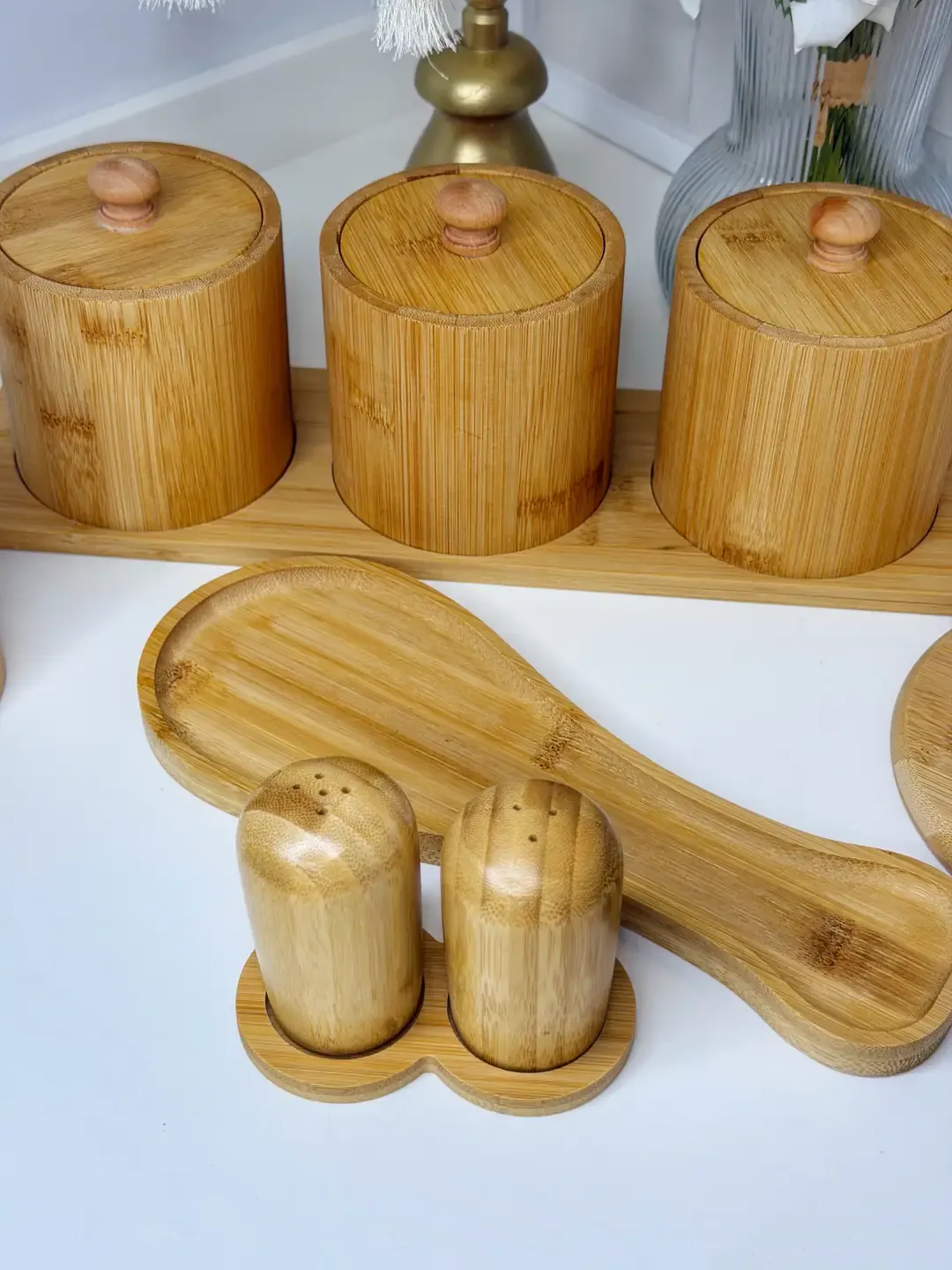 Pisa 13 Parça Tezgah Üzeri Bambu Set — görsel 2