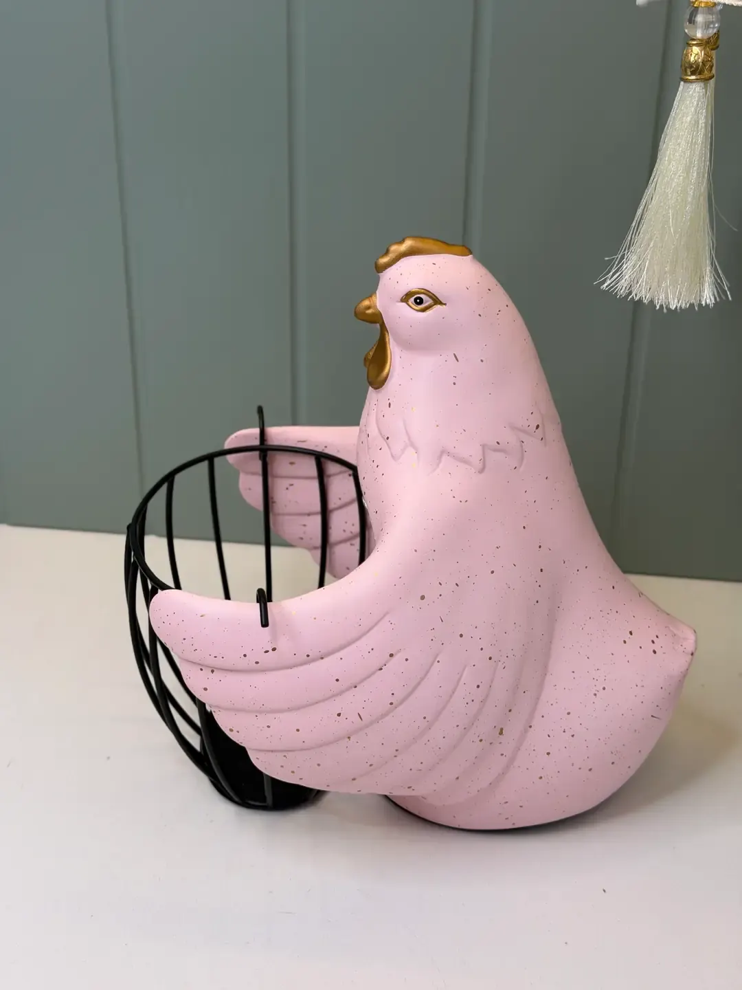 Ferforje Sepetli Yumurtalık Pembe — görsel 2