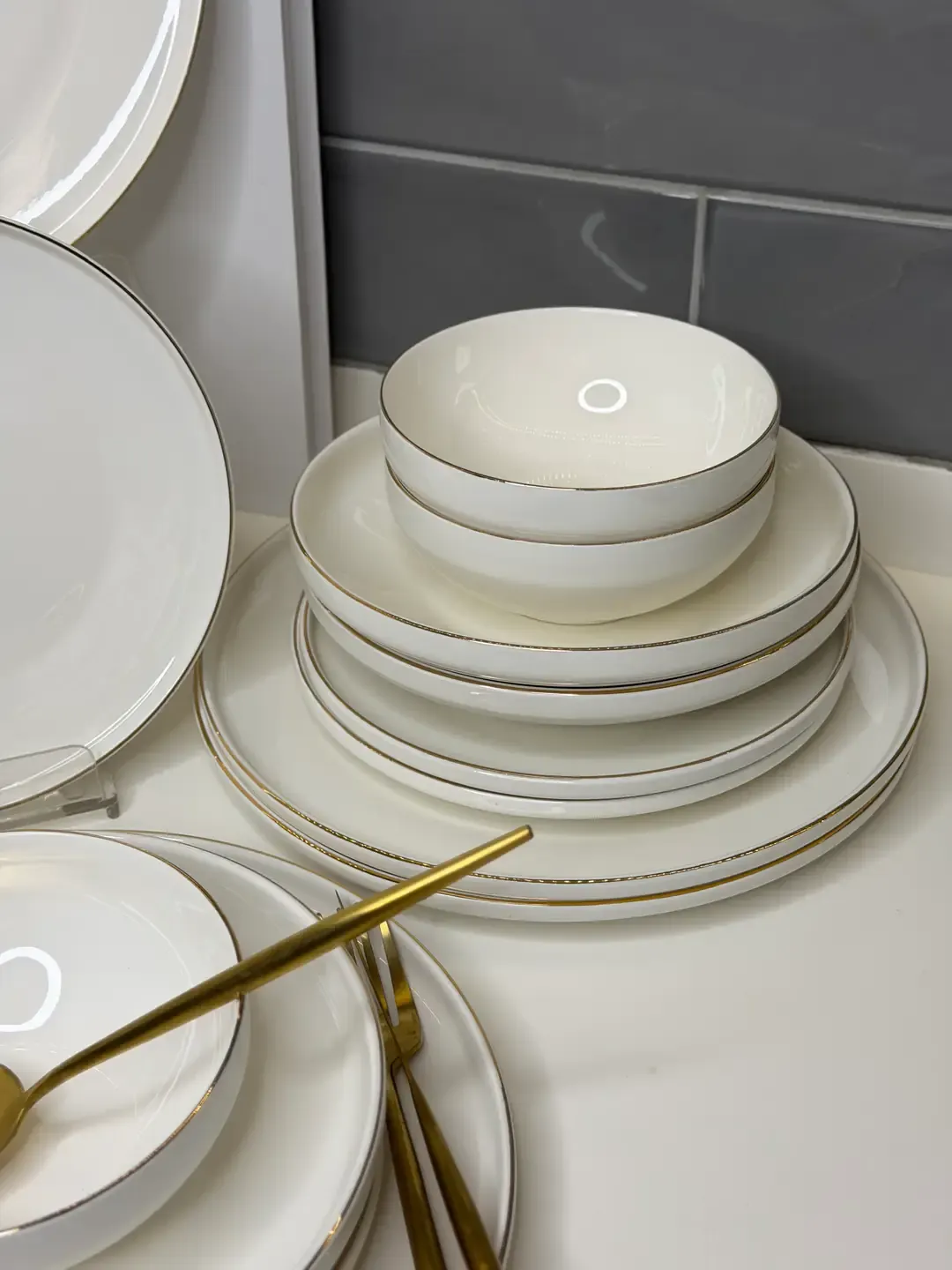 Laviva Gold 24 Parça 6 Kişilik Porselen Yemek Takımı — görsel 2